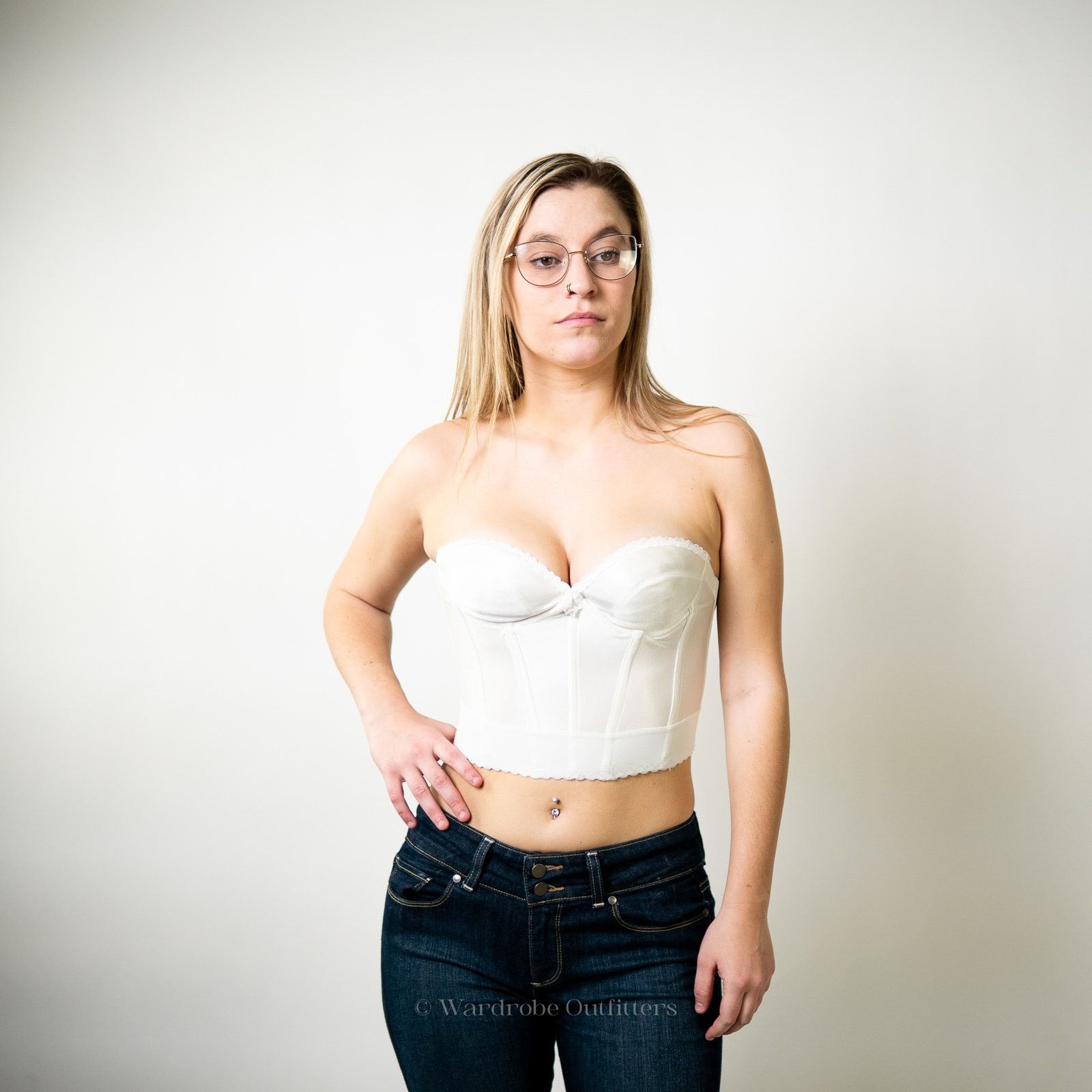 Vintage Vintage 90s White Structured Corset Bustier Lingerie- 34B Size ONE SIZE - 5 Thumbnail