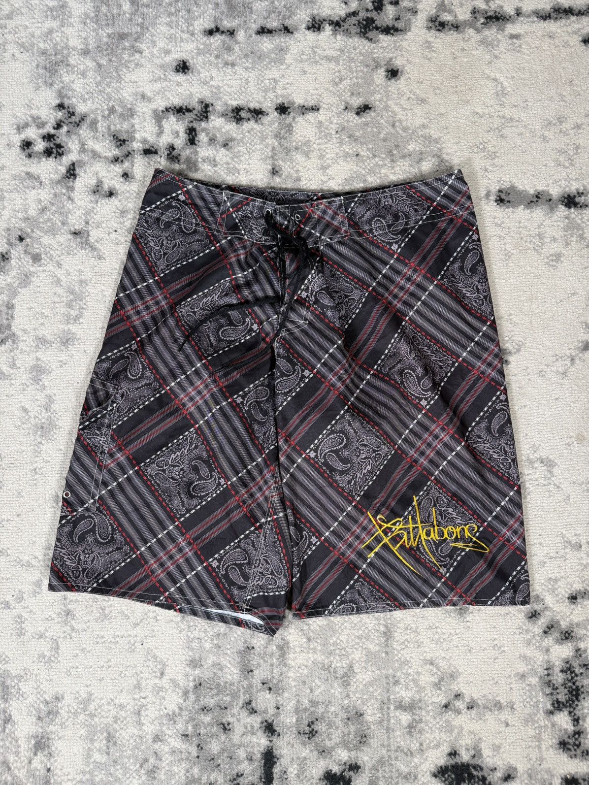Billabong Y2K Billabong Checkered Bandana Print Board Shorts Size US 36 / EU 52 - 1 Thumbnail