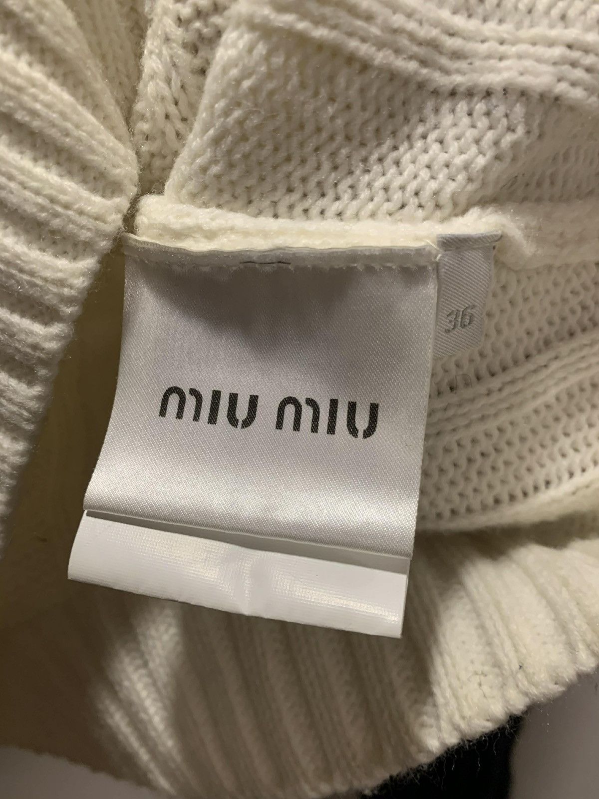 Miu Miu MIU MIU Cable-Knit Wool-Blend Zip Cardigan Size XS / US 0-2 / IT 36-38 - 8 Thumbnail