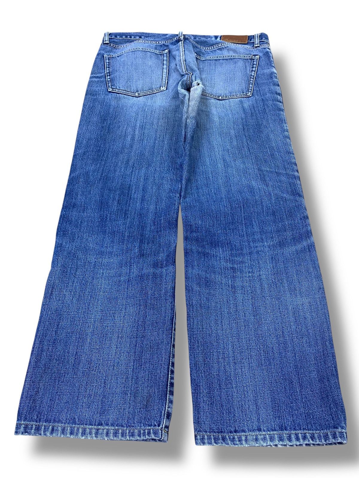 Uniqlo Uniqlo Faded Dark Wash Whiskers Style Loose Jeans Size US 35 - 3 Thumbnail
