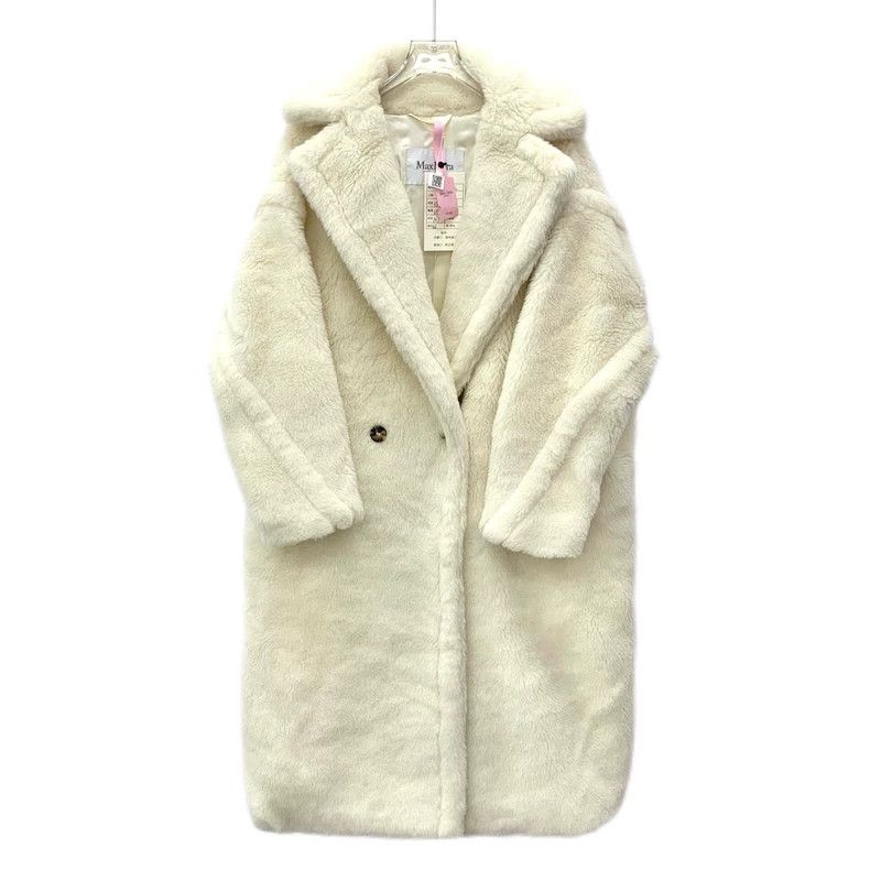 Max Mara Max Mara Teddy Collection Beige Alpaca Wool Teddy Lapel Do Size S / US 4 / IT 40 - 1 Thumbnail