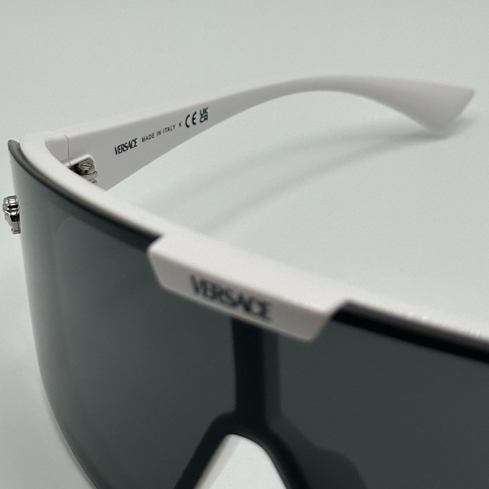 Versace VERSACE VE4461 White Dark Grey with clip on Grey Extra Lens Size ONE SIZE - 8 Thumbnail