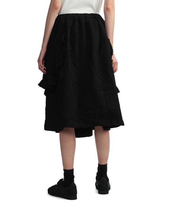 CDG by Comme des Garcons o1mle0824 Ruffle Trimmed Layered Skirt in Black Size 28" / US 6 / IT 42 - 4 Thumbnail