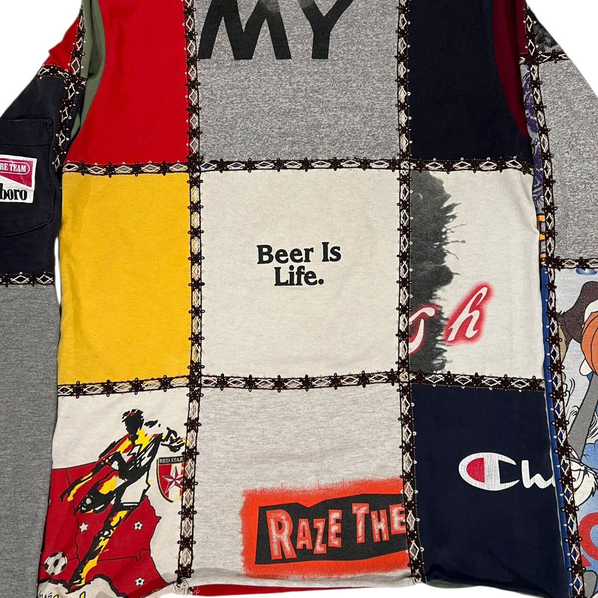 Number (N)ine AW02 Number (N)ine “Nowhere Man” Patchwork Longsleeve Shirt Size US L / EU 52-54 / 3 - 4 Thumbnail