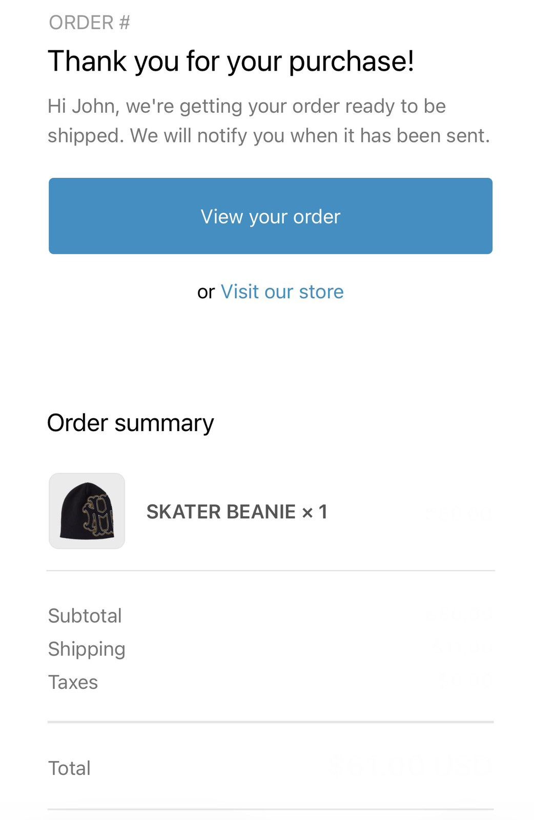 HMDD HMDD Skater Beanie Size ONE SIZE - 2 Thumbnail