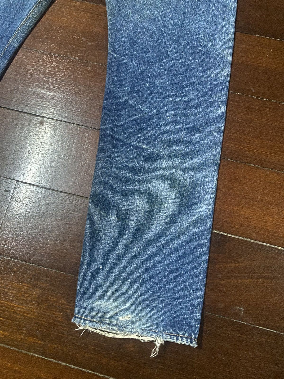 Warehouse Vintage 90s Warehouse patch leather Selvedge distressed Size US 32 / EU 48 - 15 Thumbnail