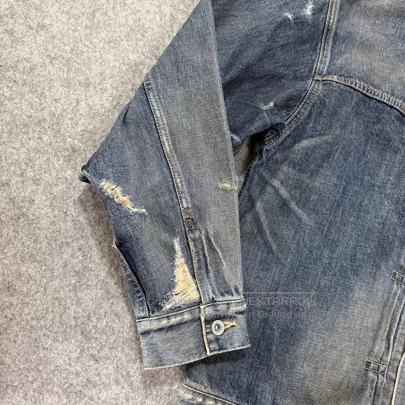 Neighborhood Neighborhood Distressed Destroyed Denim Jacket Size US L / EU 52-54 / 3 - 4 Thumbnail