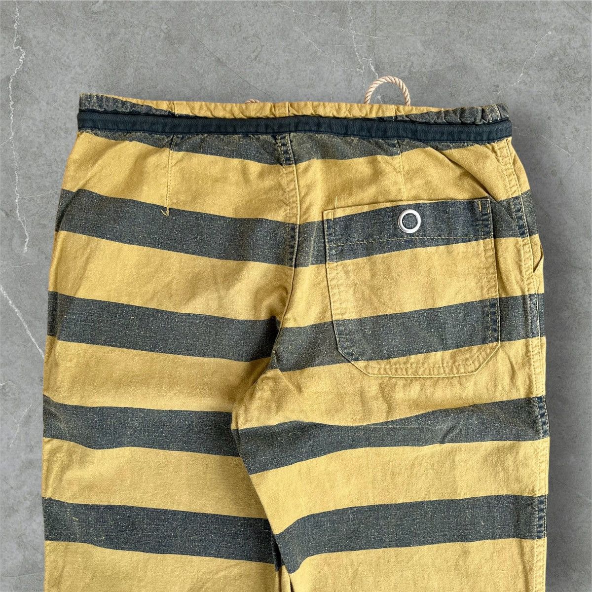 Japanese Brand Antgauge Prison Stripe Hemp Fabric Trouser Size US 30 / EU 46 - 6 Thumbnail