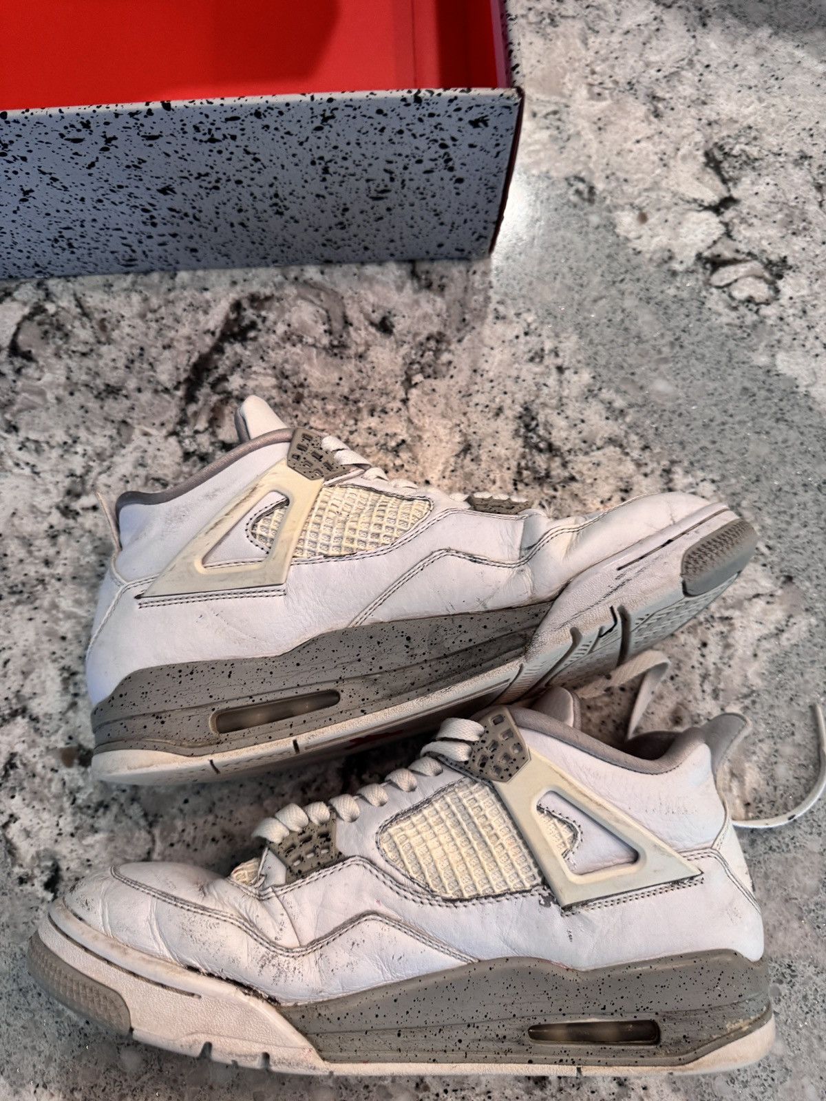 Jordan Brand Jordan 4 Retro White Oreo Beaters Size US 10 / EU 43 - 8 Thumbnail