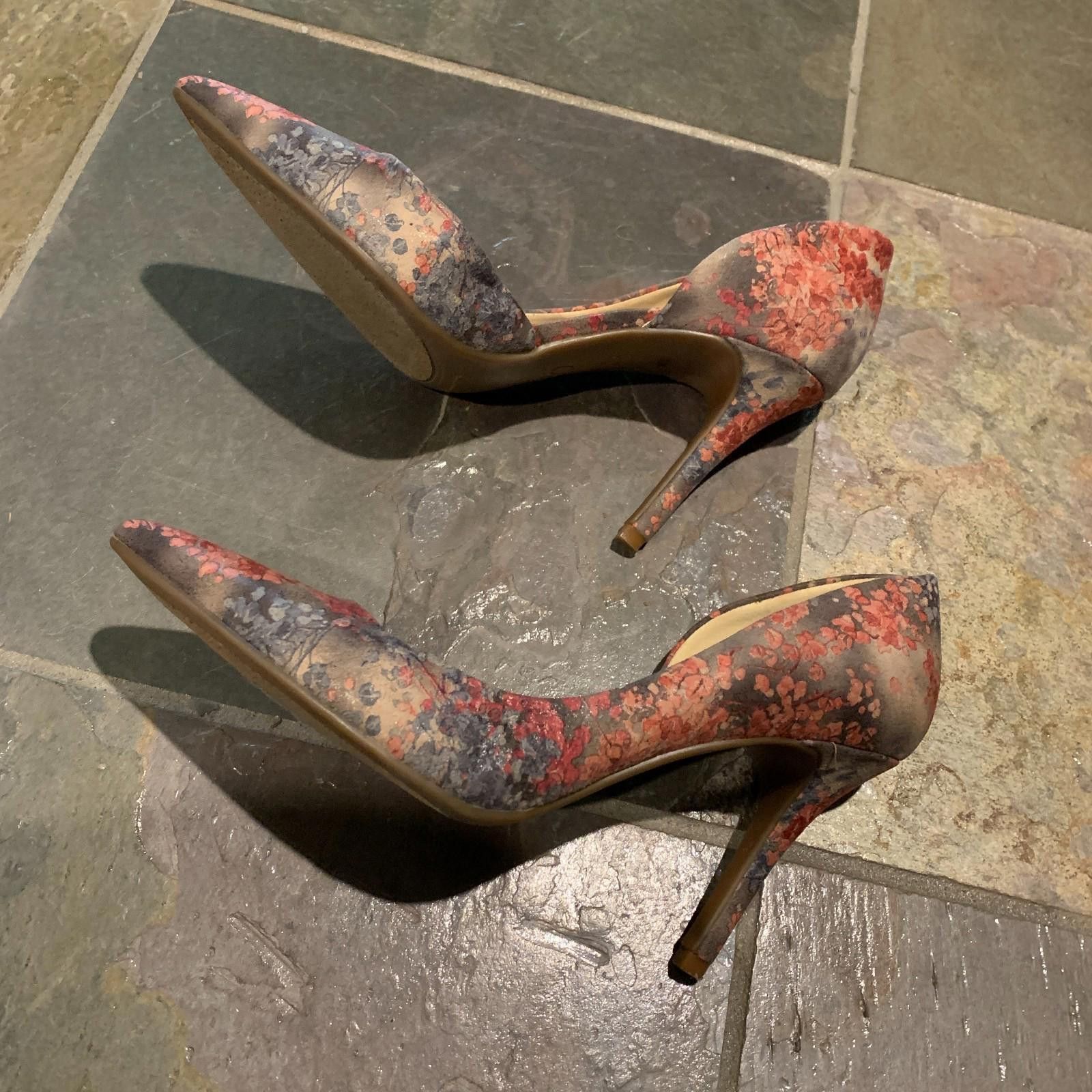 Designer Jessica Simpson JP-Livvy Floral Sz 7.5M 3.5" High Heels G101 Size US 7.5 / IT 37.5 - 3 Thumbnail