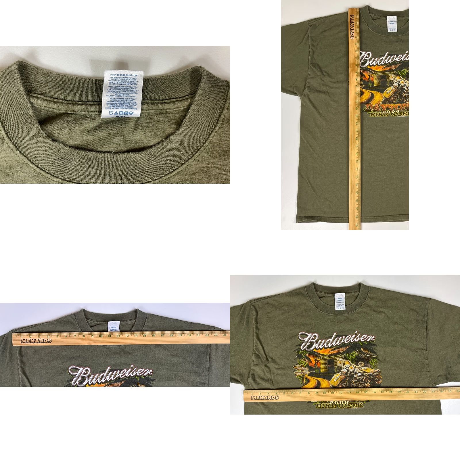 Delta VINTAGE Budweiser Daytona Bike Week Men's T-Shirt Sz XL Size US XL / EU 56 / 4 - 8 Thumbnail