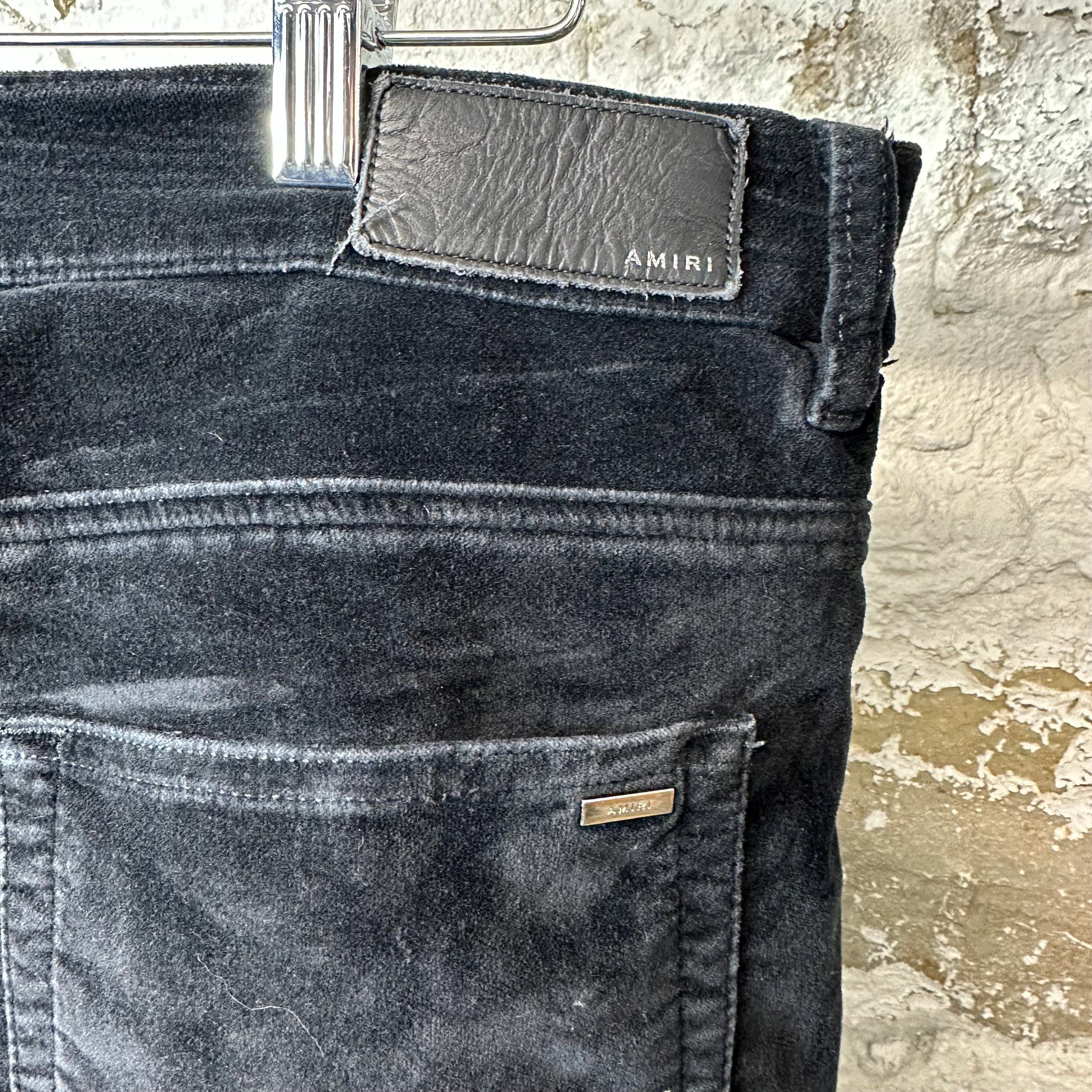 Amiri Amiri Plain Black Velour Jeans Sz 36 Size US 36 / EU 52 - 4 Thumbnail