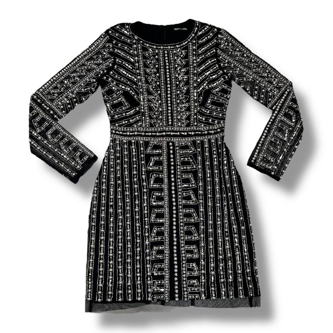 Gianni Valentino Gianni Bini Black Dani Pearl Silver Sequin Dress Size XS / US 0-2 / IT 36-38 - 10 Thumbnail