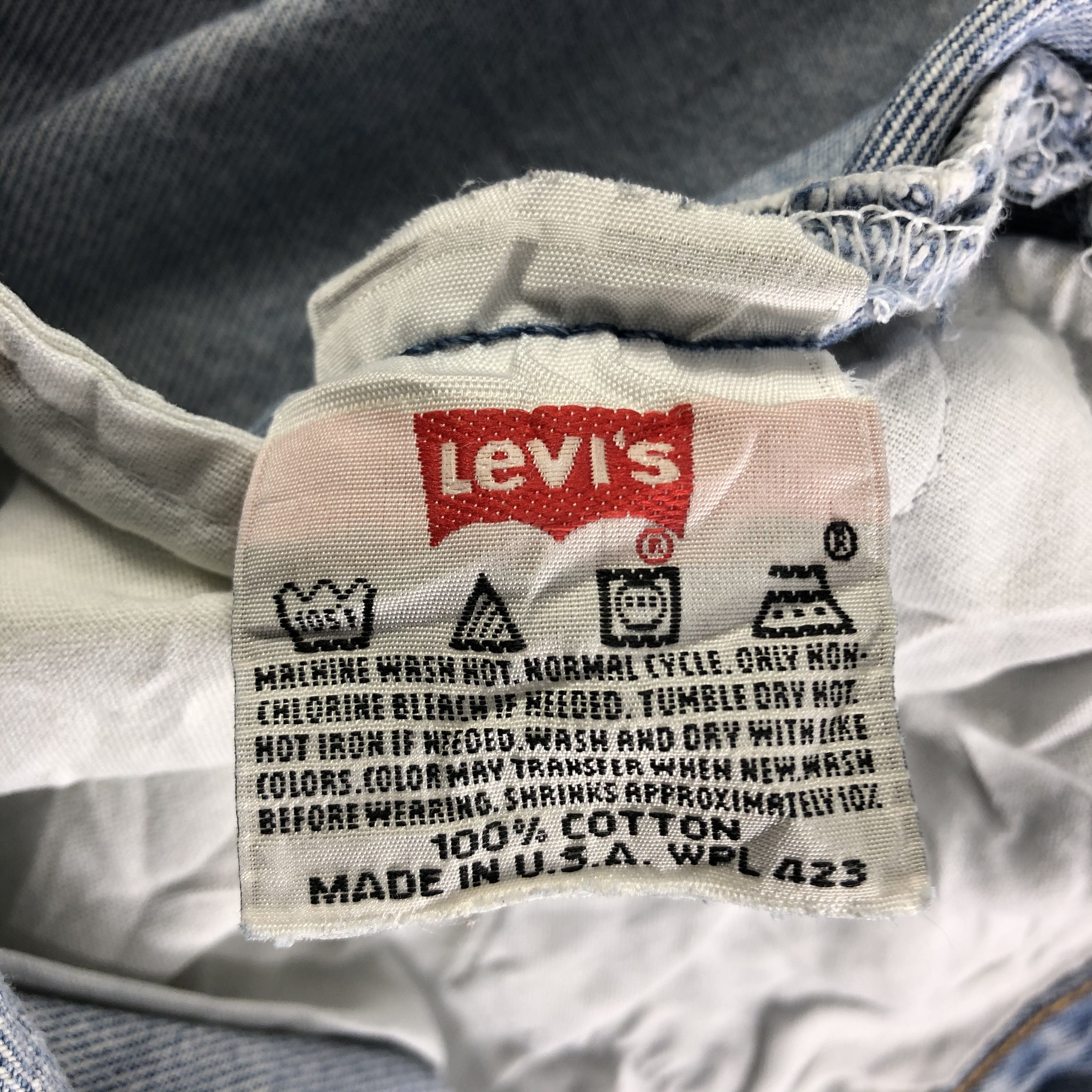 Levi's 90s Vintage Light Wash Levis 501 Jeans-J2997 Size US 44 / EU 60 - 10 Thumbnail