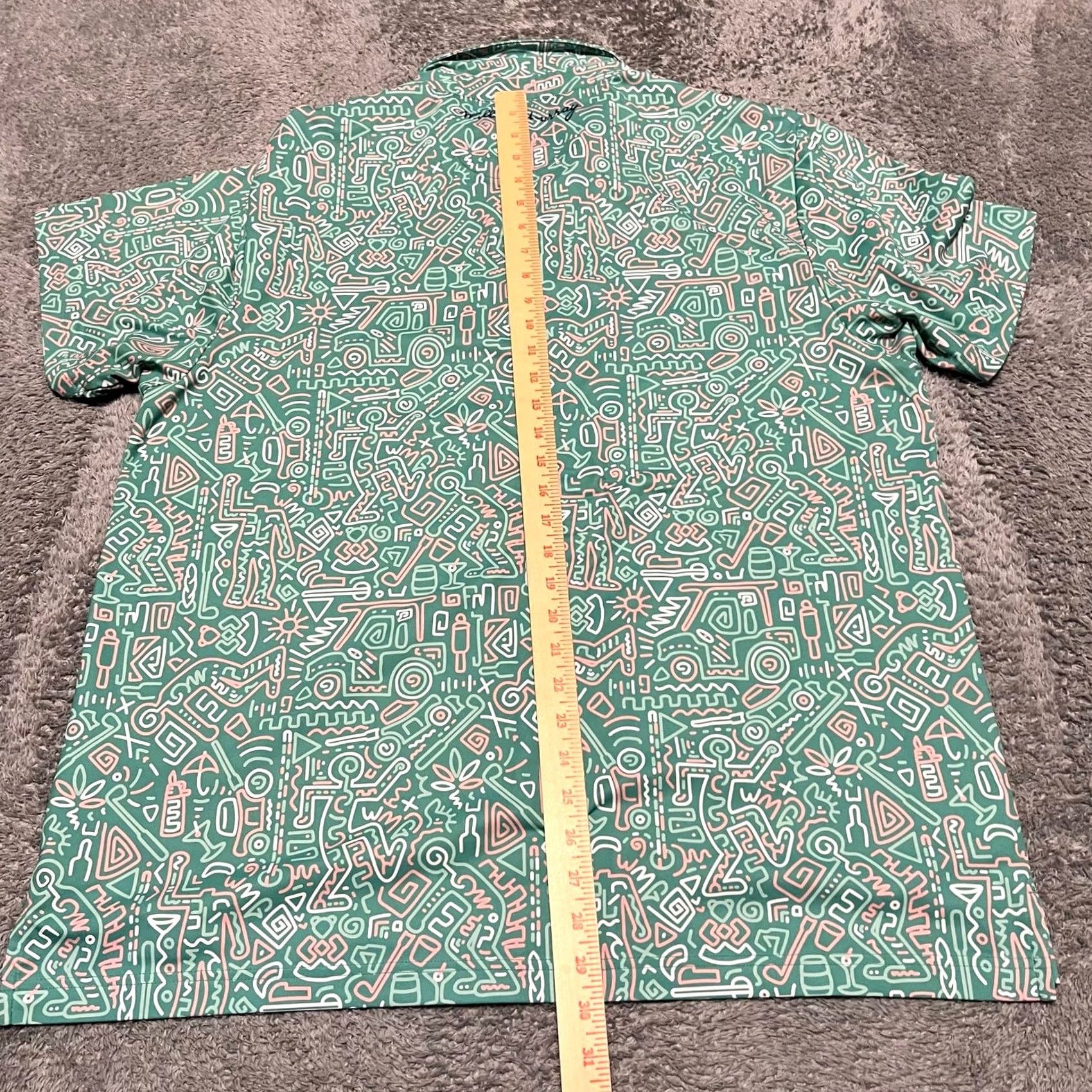 Vintage William Murray Polo Shirt Mens XL Green Performance Golf Geometric Polo Shirt XL Mens Green William Murray Geometric Golf Polo Shirt Mens XL Green Size US XL / EU 56 / 4 - 6 Thumbnail