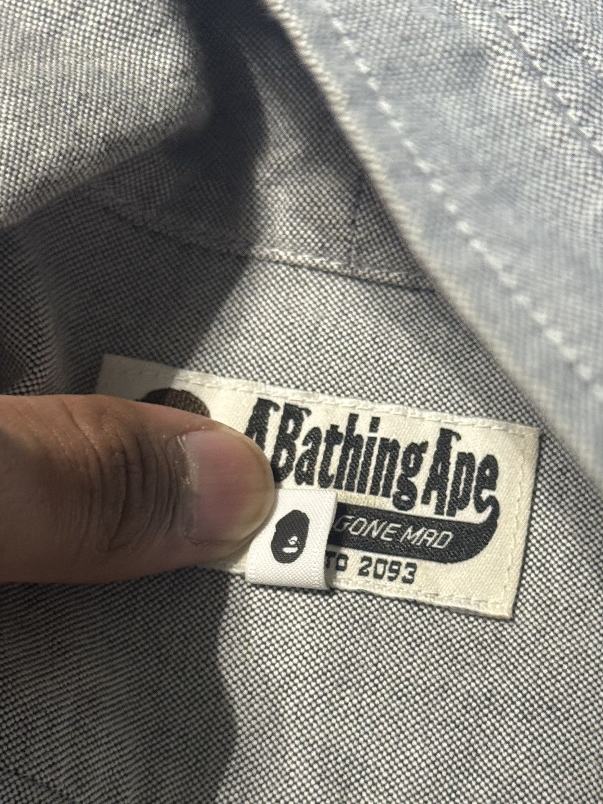 Bape Grey BAPE Shark Hooded Denim Shirt Size US L / EU 52-54 / 3 - 7 Thumbnail