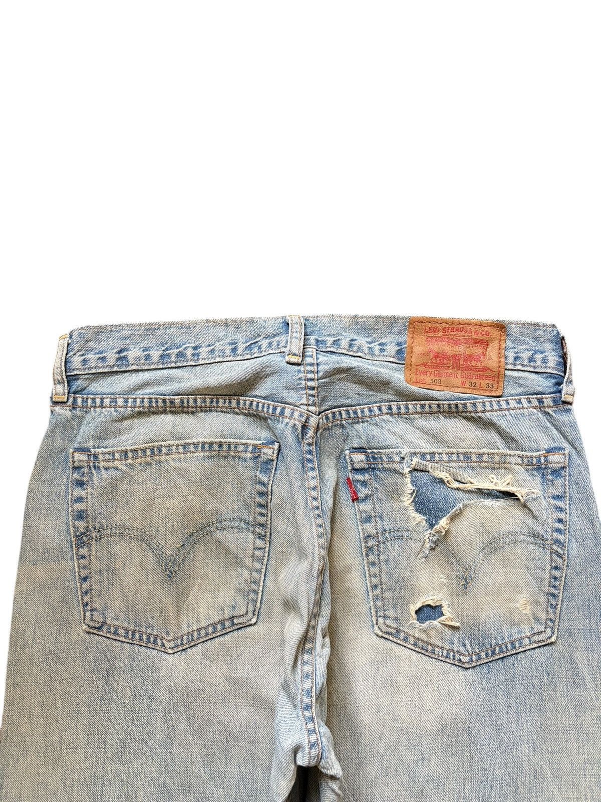 Levi's Vintage 90s Levis 503 Mud Wash Distress Baggy Jeans Size US 31 - 4 Thumbnail