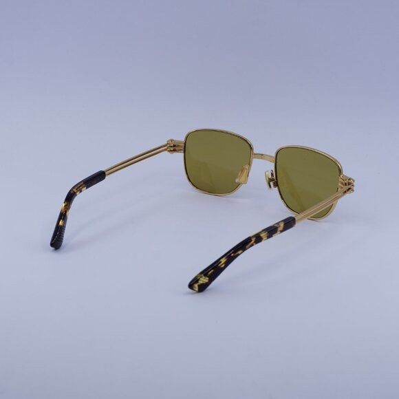 Bottega Veneta Bottega Veneta BV1380S 002 Sunglasses Gold Square Frame Size ONE SIZE - 10 Thumbnail