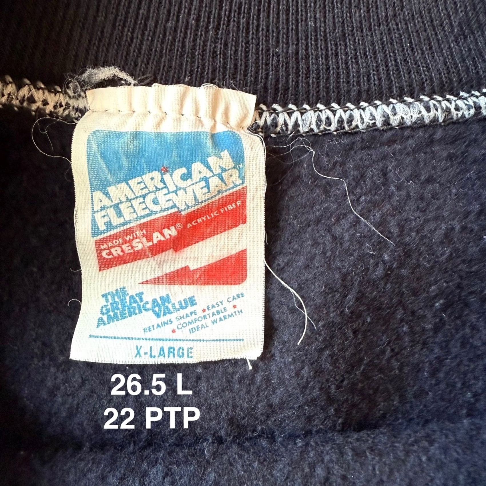 Vintage VINTAGE American Fleecewear Sweatshirt XL Black Fleece Pullover USA 70s Made in Mens Size US XL / EU 56 / 4 - 6 Thumbnail