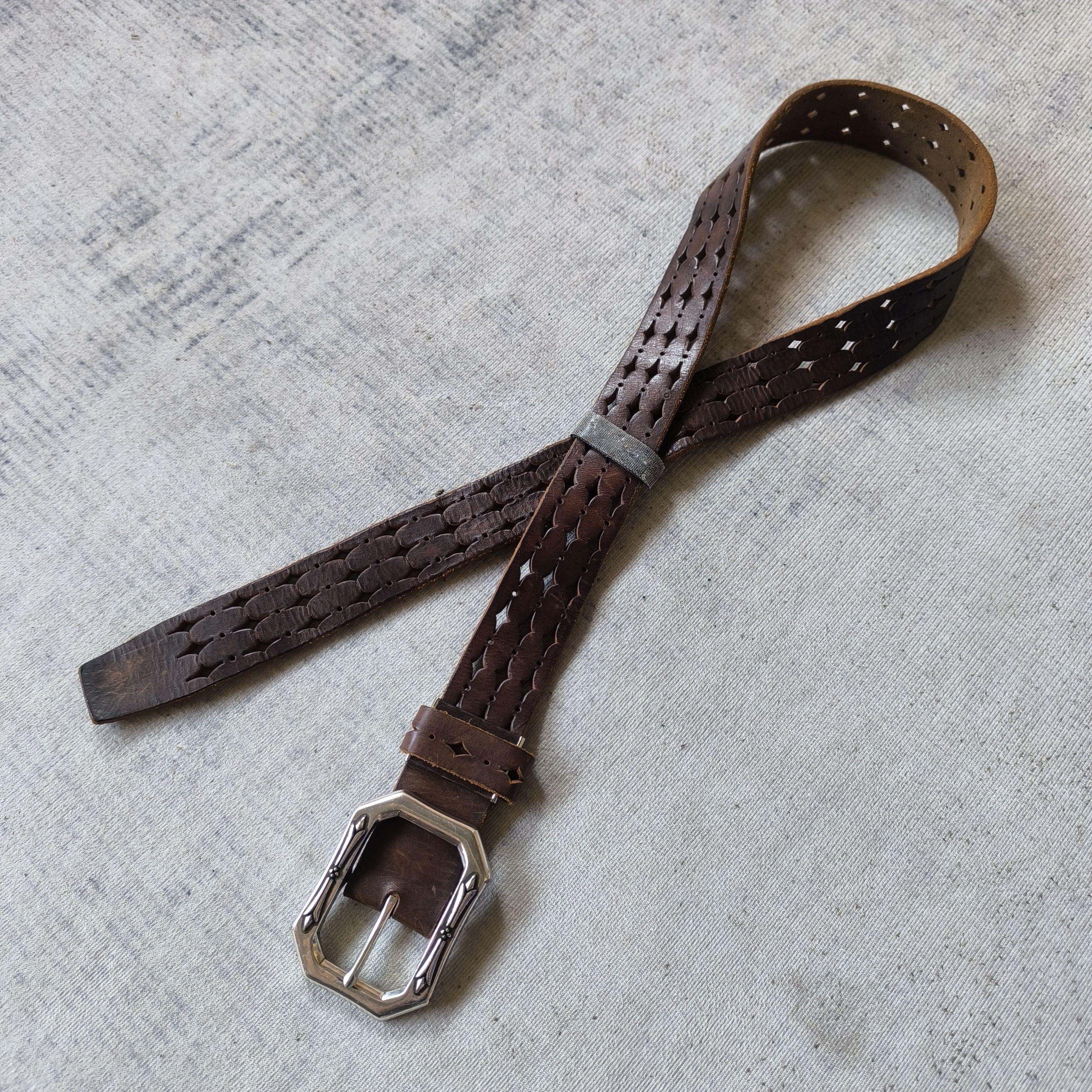 PPFM 💥 Vintage japanese craft garrison leather belt Size ONE SIZE - 7 Thumbnail
