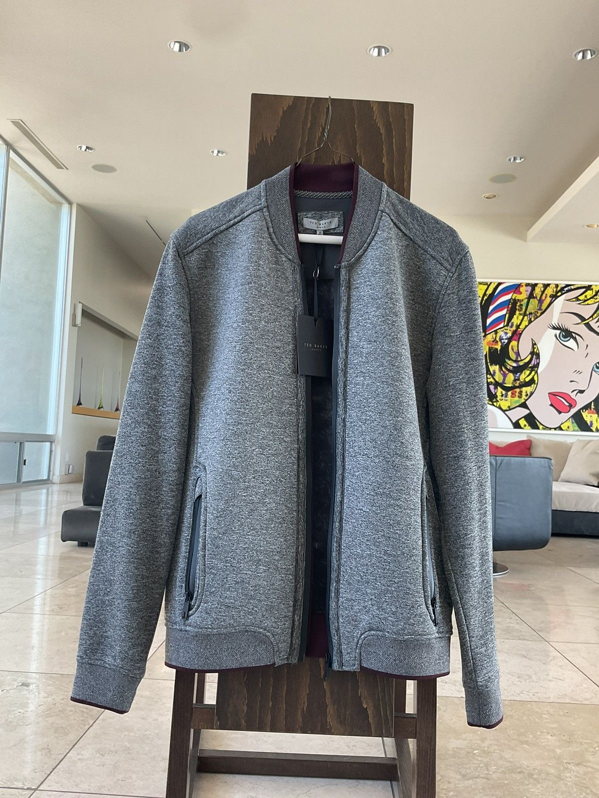 Ted Baker Ted Baker London Mens Full Zip Through Baseball Neck Jacket Size US M / EU 48-50 / 2 - 1 Thumbnail