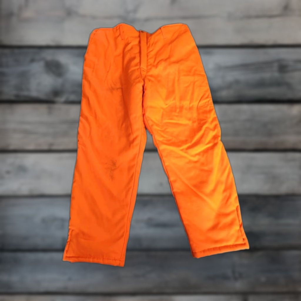 Vintage VINTAGE Insulated Hunting Pants Blaze Orange Quilt Lined XL (42x29) Mens Outdoor Workwear Size US 36 / EU 52 - 1 Thumbnail