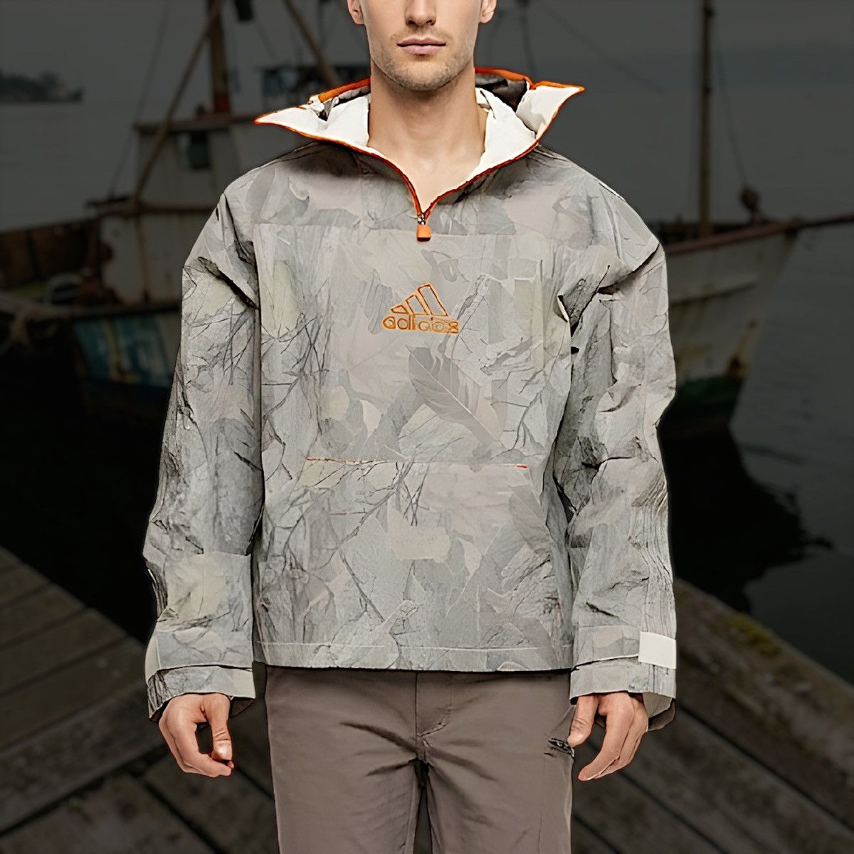 Adidas Adidas Originals Men’s Camo Anorak Jacket Sz S Size US S / EU 44-46 / 1 - 1 Thumbnail