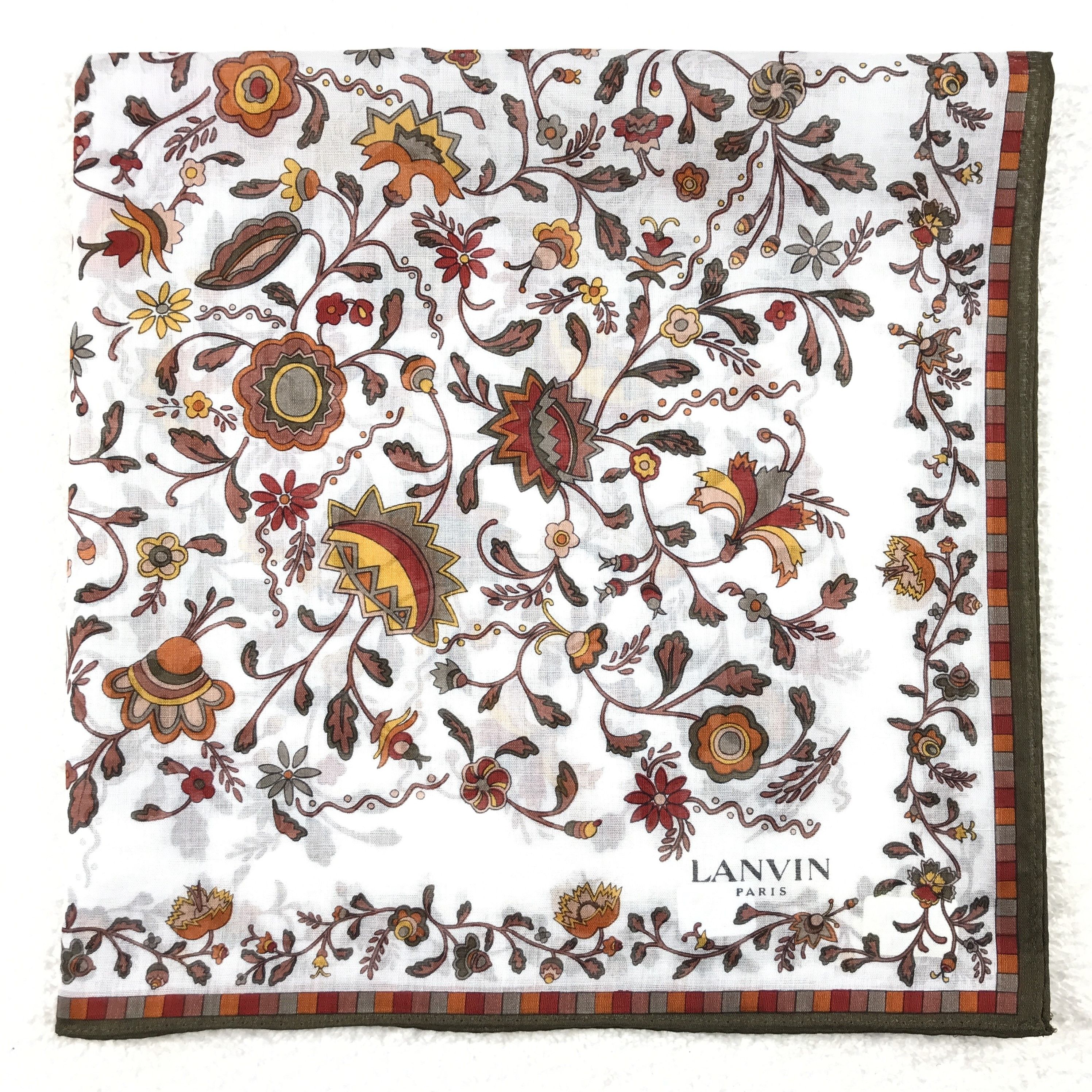 Designer × Lanvin × Vintage Vintage Lanvin Bandana Neckerchief Handkerchief Size ONE SIZE - 2 Thumbnail