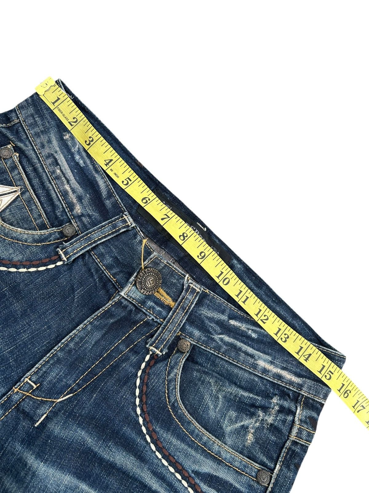 If Six Was Nine Red Pepper Japan Punk Distressed Denim Jeans Size US 31 - 19 Thumbnail