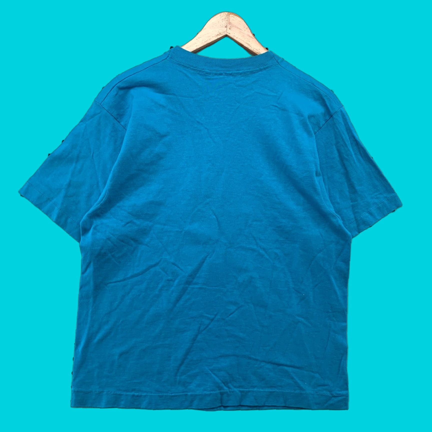 Fruit Of The Loom VINTAGE Fruit of the Loom Shirt Mens L Blue 90s USA Short Sleeve Cotton T-Shirt Size US L / EU 52-54 / 3 - 1 Thumbnail