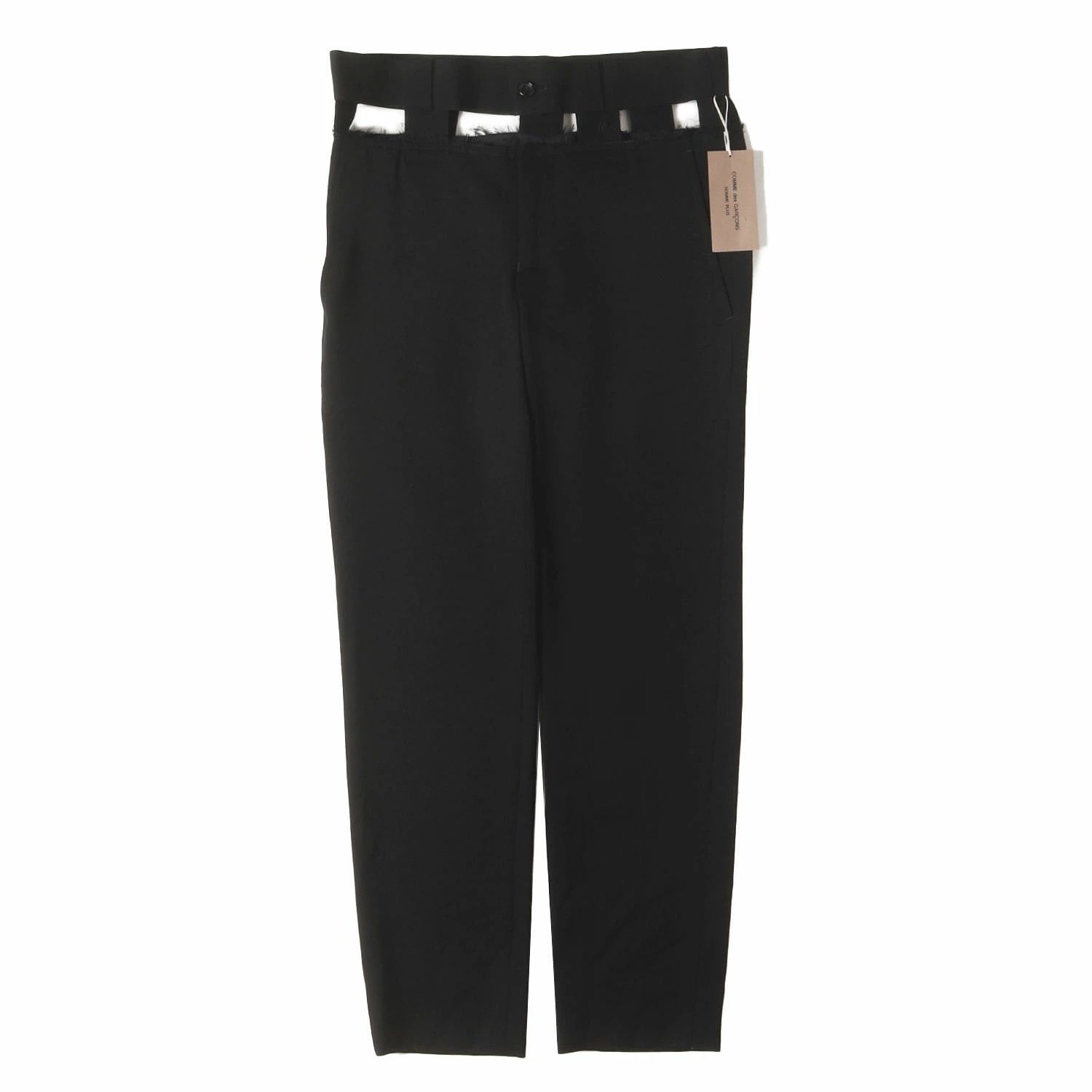 Comme des Garcons Homme Plus Pants Waist Cutout Wool Slacks Size US 30 / EU 46 - 1 Thumbnail