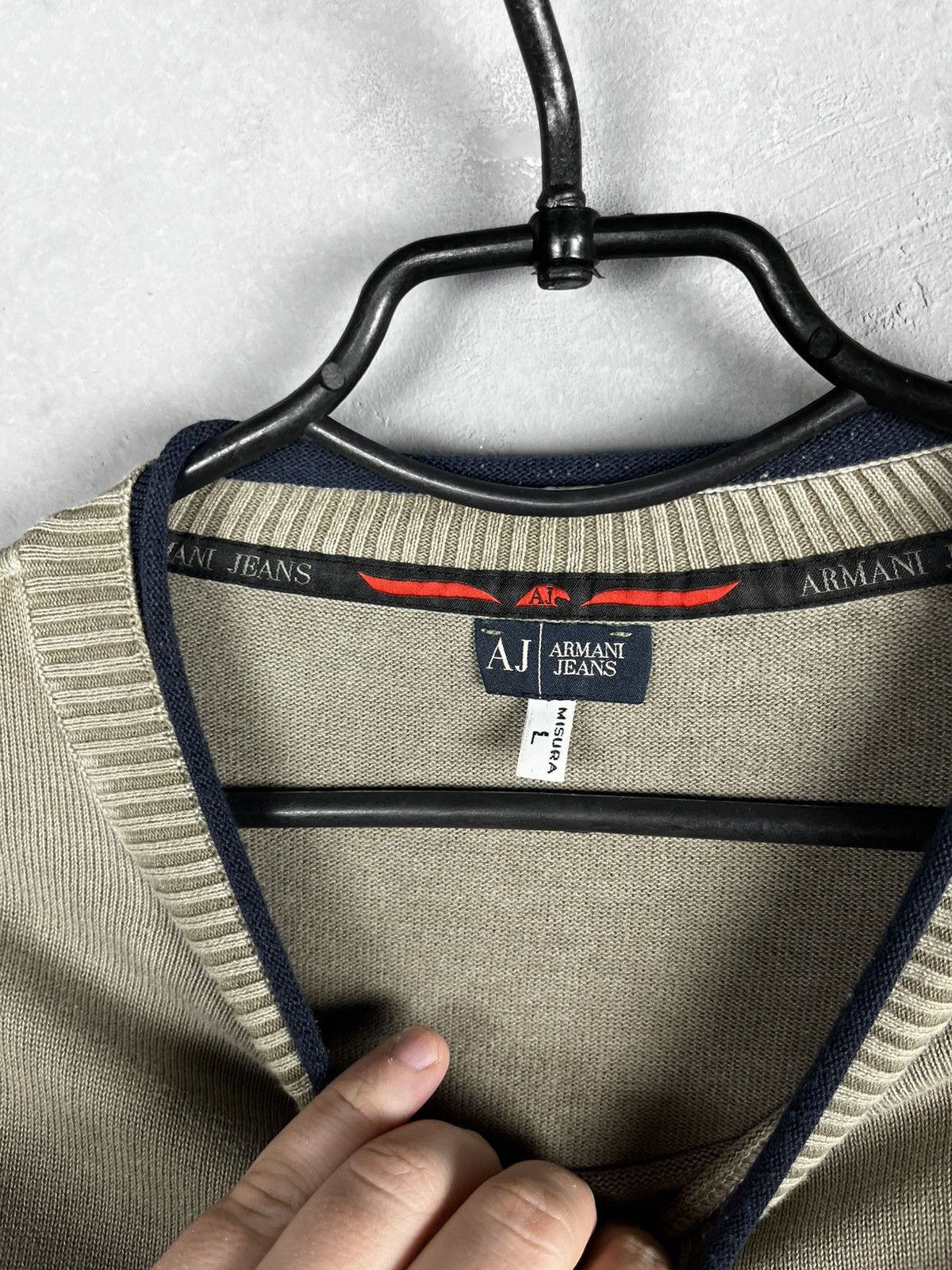 Giorgio Armani Armani Jeans sweatshirt size L mens big logo vintage Size US L / EU 52-54 / 3 - 14 Thumbnail