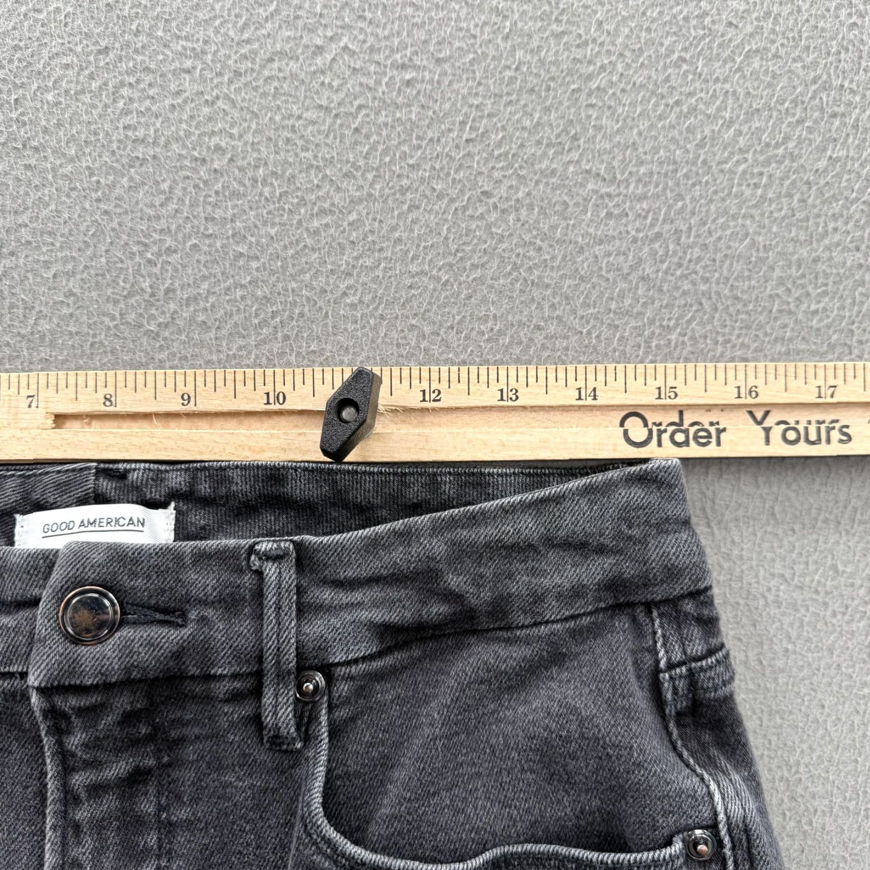 Good American Good American Jeans Womens 16/32 Charcoal Wash High Rise Straight Crop Denim Jeans Size 38" / US 16 / IT 52 - 4 Thumbnail