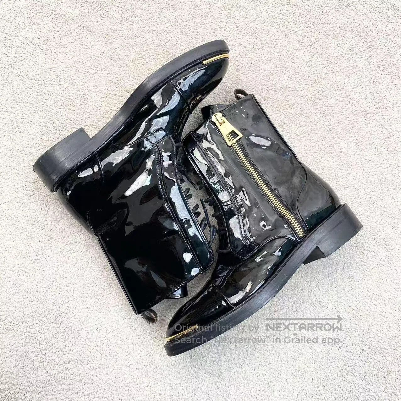 Louis Vuitton Louis Vuitton Zipper logo splicing booties| Size US 7.5 / IT 37.5 - 4 Thumbnail