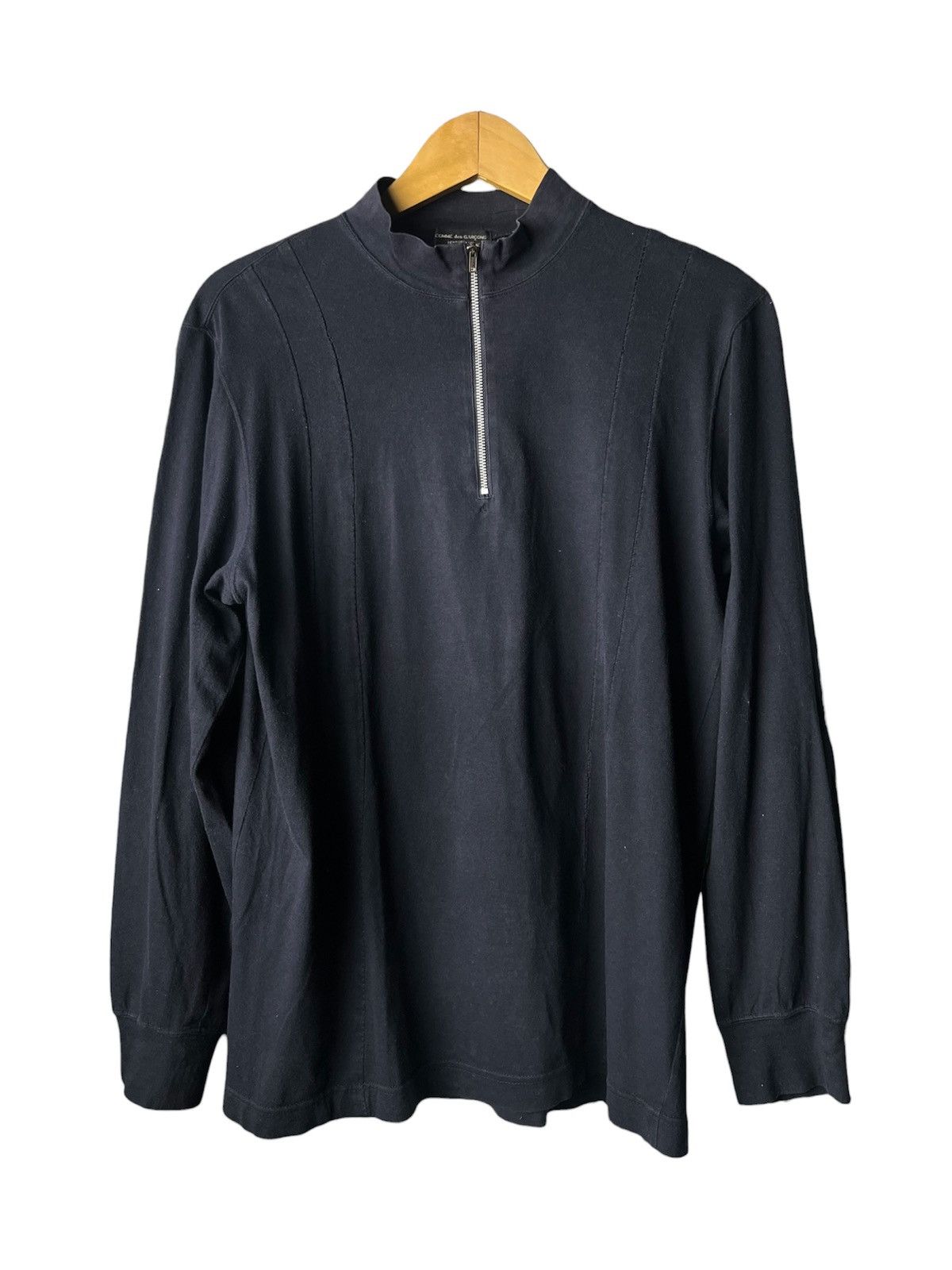 Comme des Garcons Vintage 90s Comme Des Garcons Homme Plus Half Zip Longsleeve Size US M / EU 48-50 / 2 - 2 Thumbnail