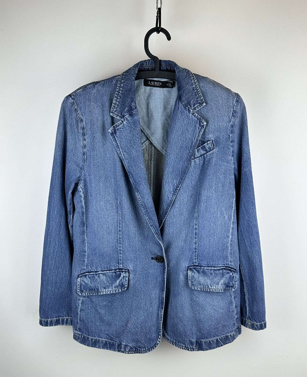 Polo Ralph Lauren Lauren Ralph Lauren City Blue Denim Blazer Jacket Size 10 Size M / US 6-8 / IT 42-44 - 1 Thumbnail