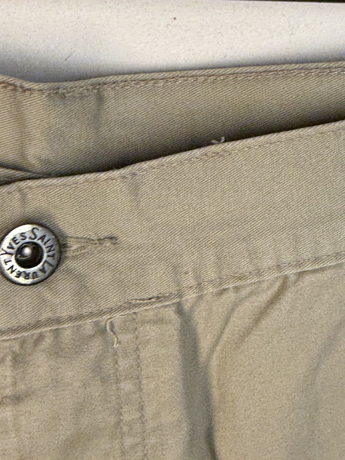 Yves Saint Laurent 34x32 YSL Jeans Beige Denim Pants Casual Old Money Size US 34 / EU 50 - 8 Thumbnail