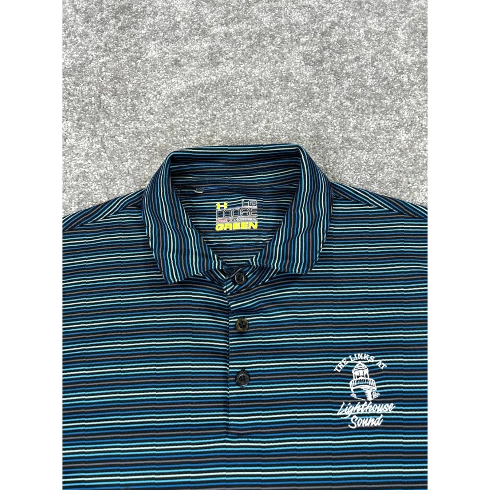Under Armour Under Armour Polo Shirt Mens L Blue Under Armour HeatGear Logo Polo Shirt Sports Golf Short Sleeve Casual Mens Size US L / EU 52-54 / 3 - 2 Thumbnail