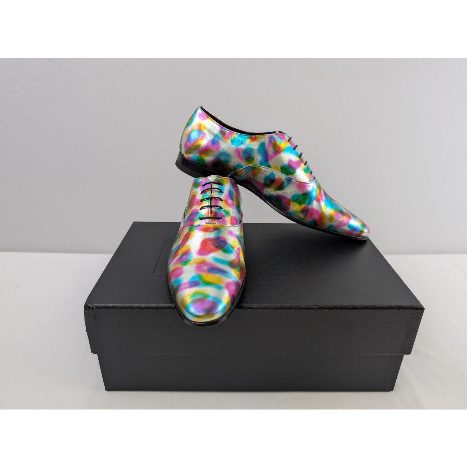 Saint Laurent Paris o1rshd1 Q:2 / Paint Oxford Derby Shoe boots in Multicolor Size US 10 / EU 43 - 13 Thumbnail