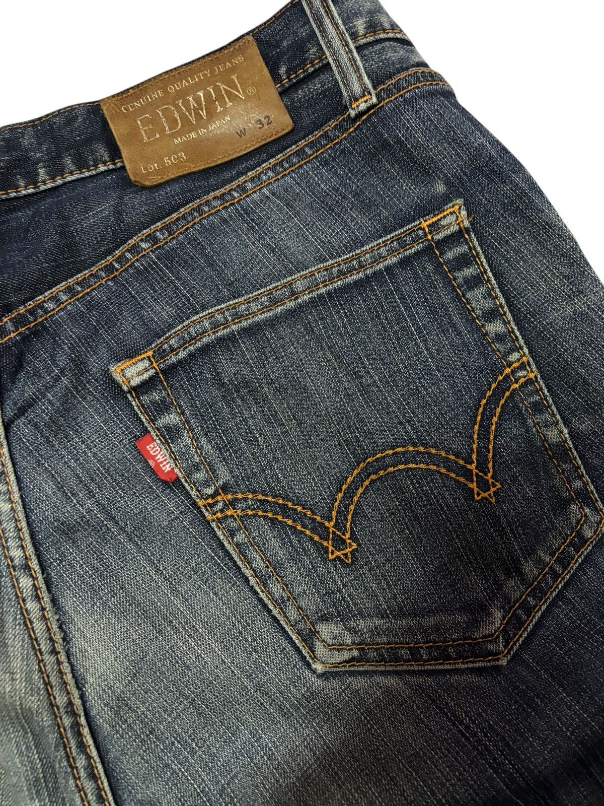 Edwin Vtg Edwin Japan 503 Distressed Jeans Size US 32 / EU 48 - 9 Thumbnail