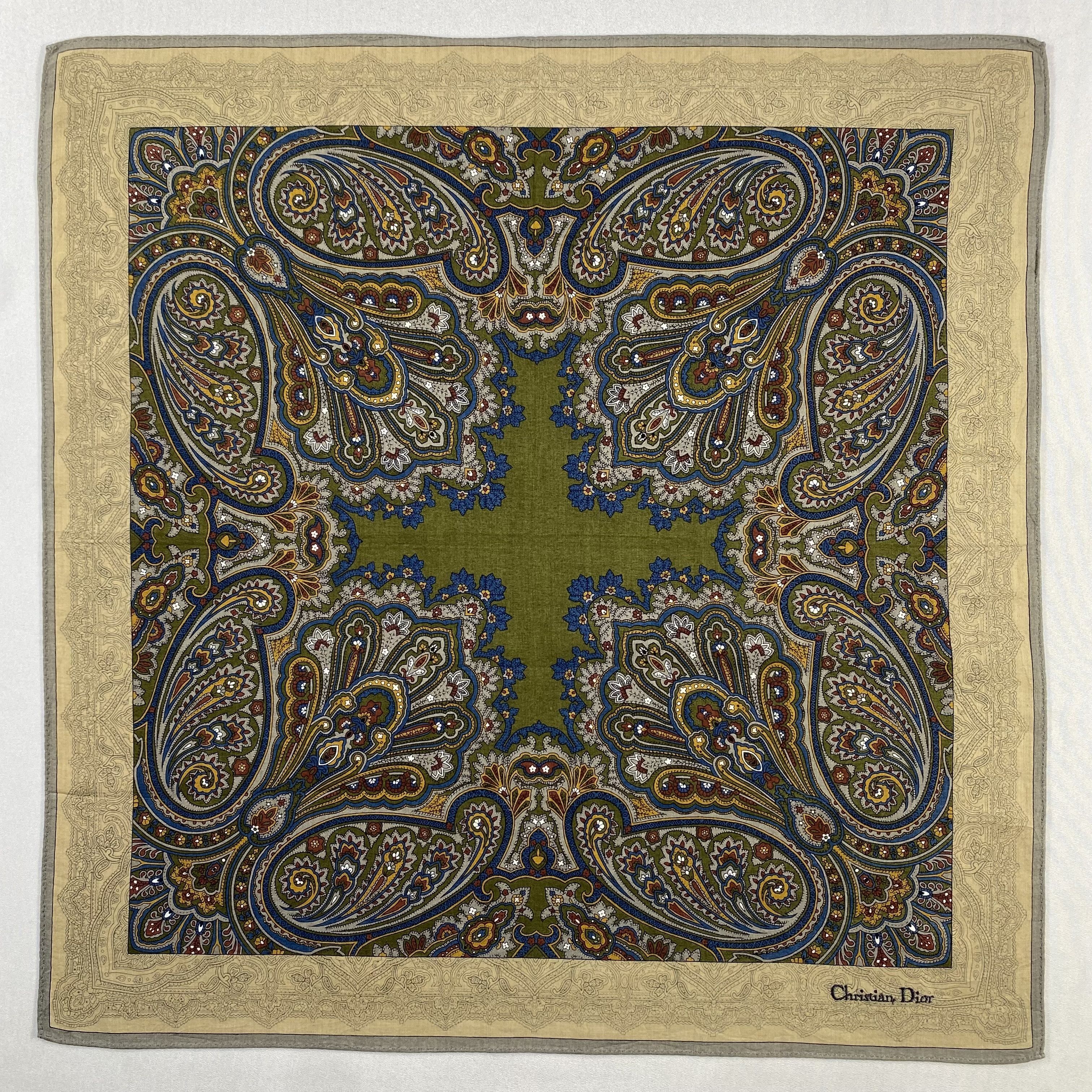Vintage Christian Dior Monsieur Handkerchief / Neckerchief-P1020 Size ONE SIZE - 1 Thumbnail