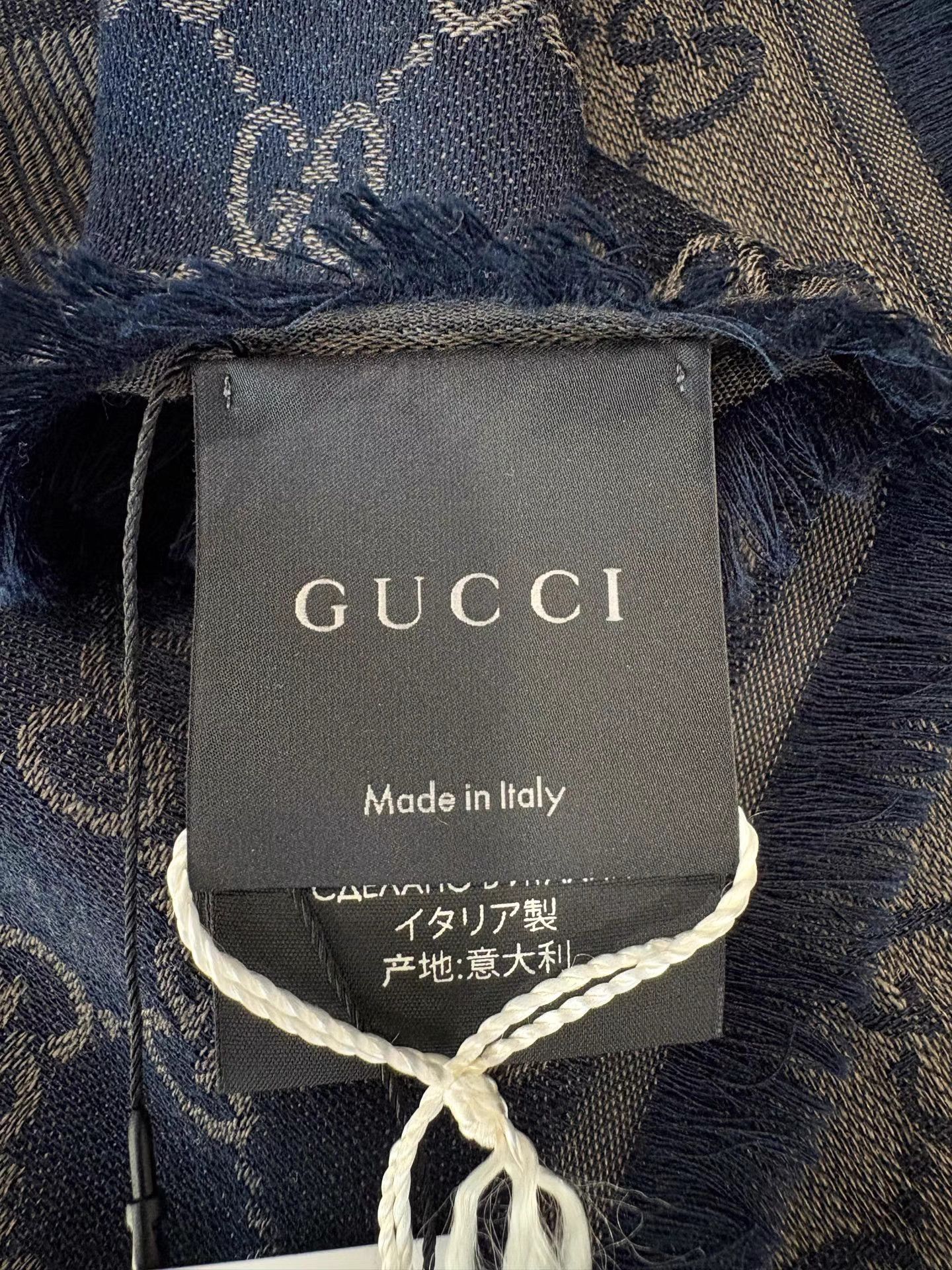 Gucci GUCCI GG Monogram Fringe Scarf Size ONE SIZE - 4 Thumbnail