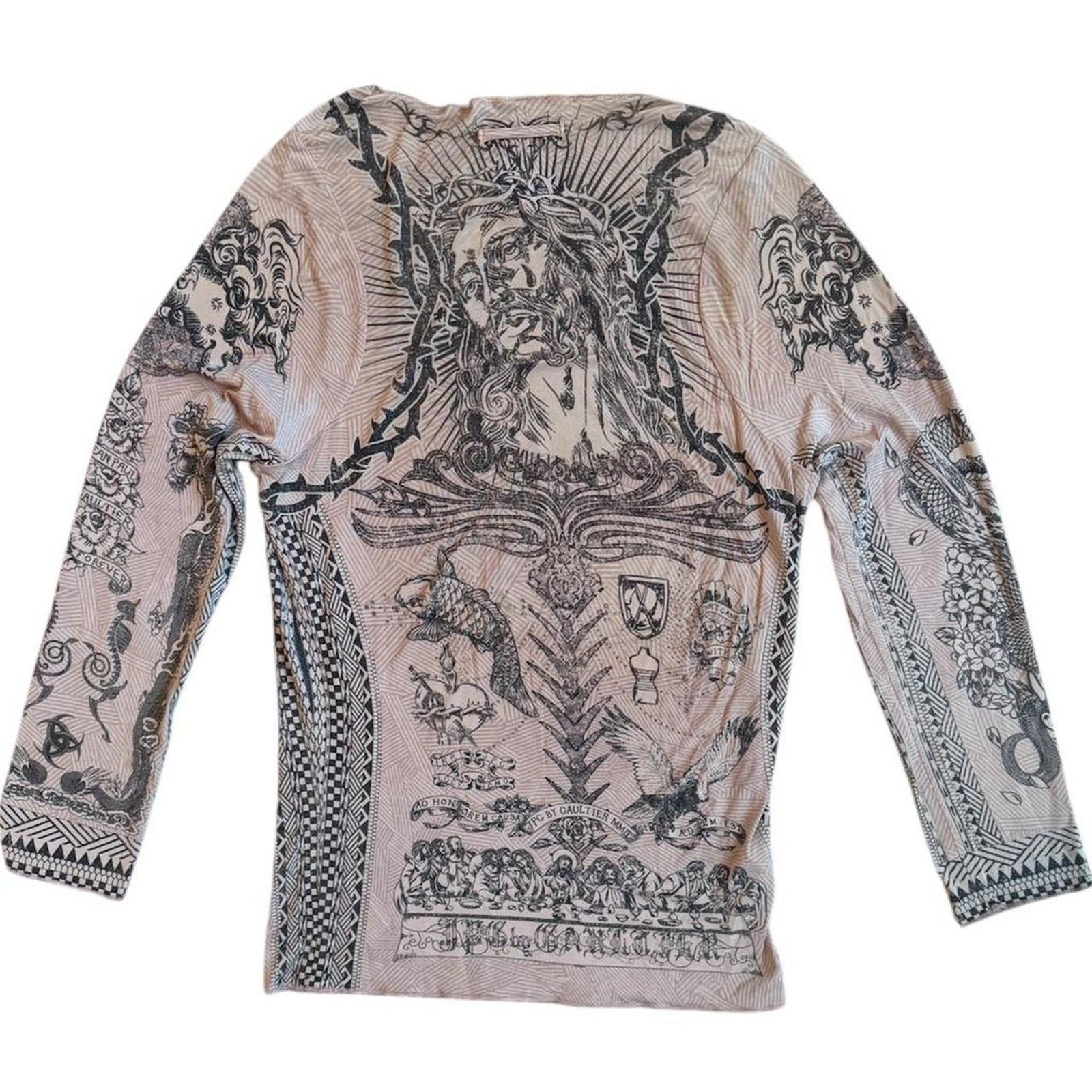 Jean Paul Gaultier Jean Paul Gaultier Jesus & Mary Tattoo Long Sleeve T-Shirt Size US M / EU 48-50 / 2 - 4 Thumbnail
