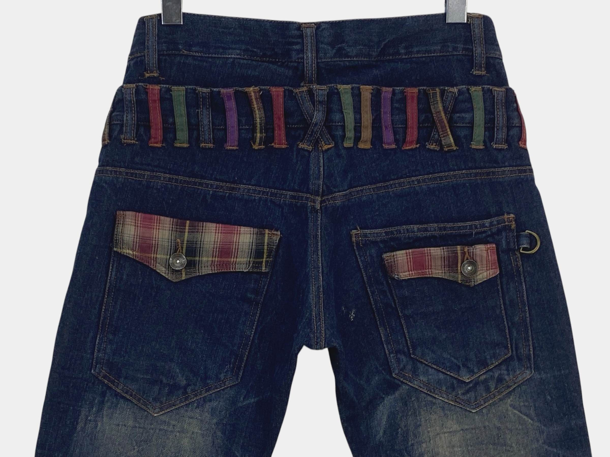 Japanese Brand Double Focus Double Waist Light Wash Denim Size US 31 - 5 Thumbnail
