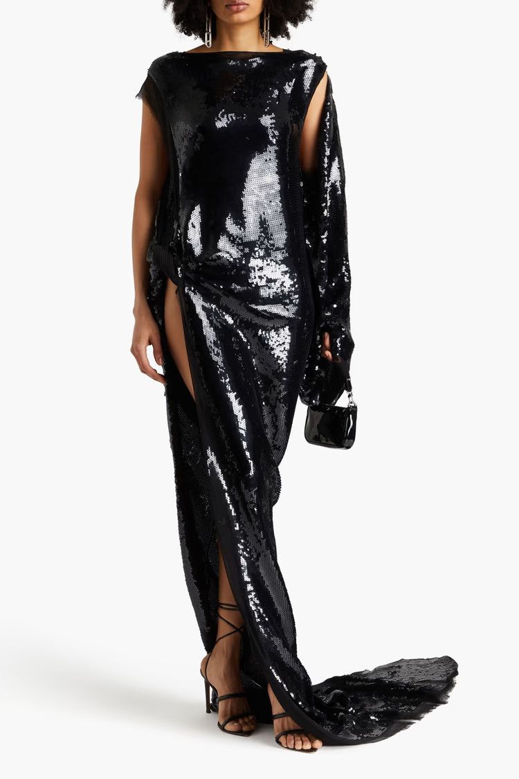 Rick Owens o1y0126 Maxi Dress in Black Size XS / US 0-2 / IT 36-38 - 2 Thumbnail
