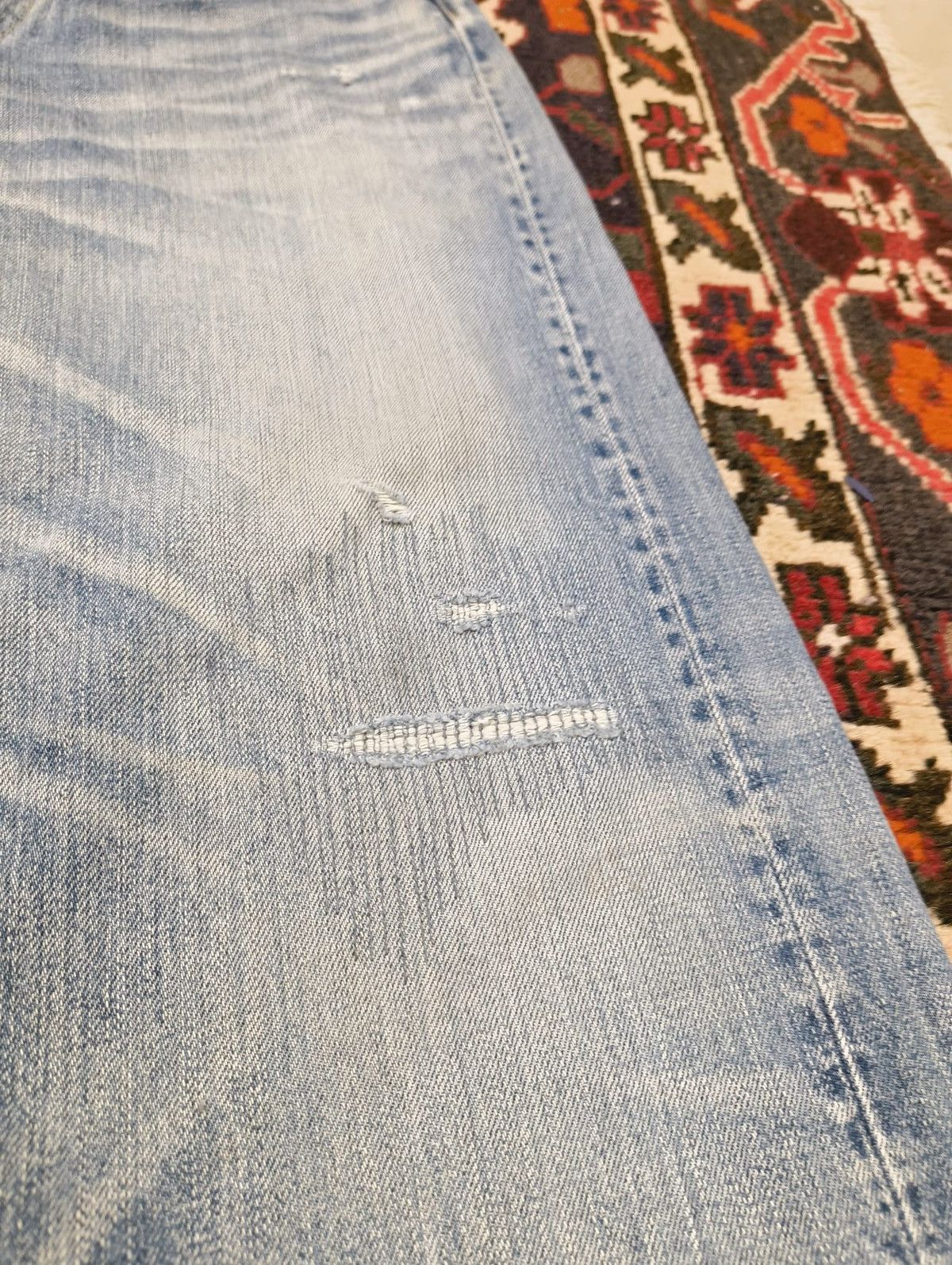 BRU NA BOINNE BRU NA BOINNE Repaired Distressed Japanese designer Size US 31 - 4 Thumbnail