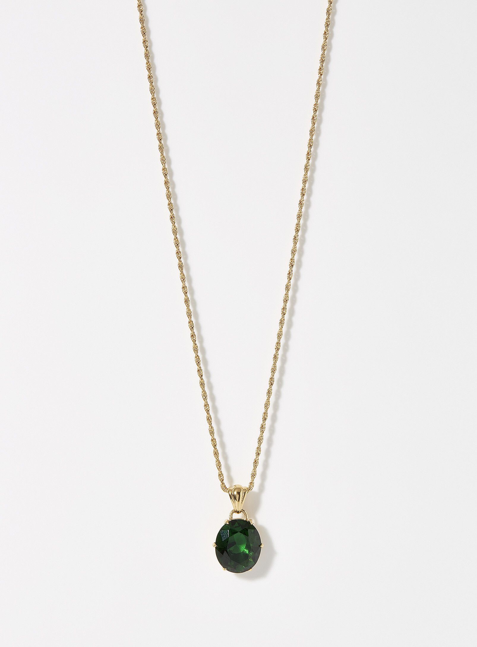 Ernest W. Baker BNWT AW24 ERNEST W. BAKER GREEN STONE PENDANT NECKLACE Size ONE SIZE - 1 Thumbnail