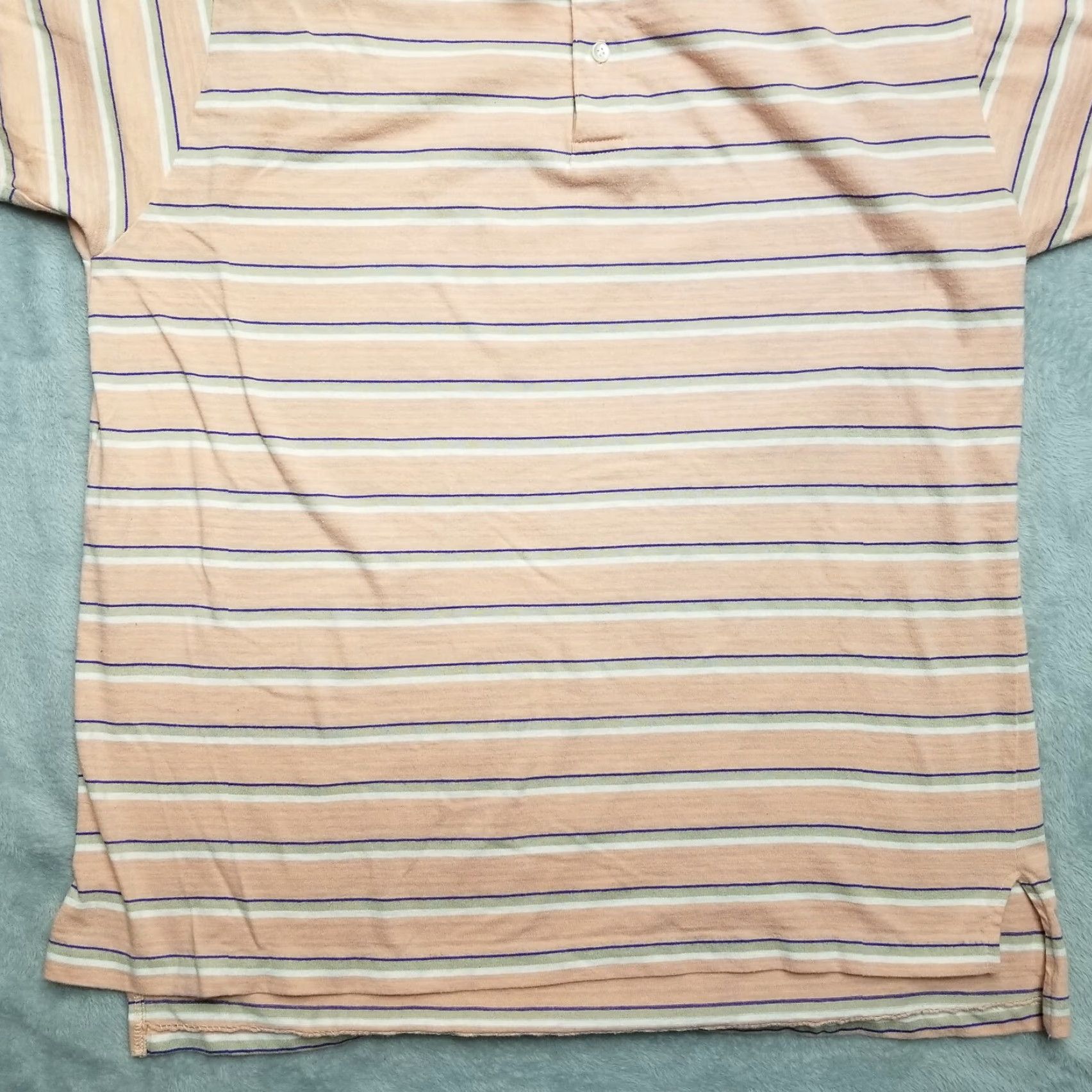 Eddie Bauer VINTAGE Eddie Bauer Shirt Mens L Salmon Orange Polo 100% Cotton Short Sleeve Polo Shirt Casual Mens Size US L / EU 52-54 / 3 - 3 Thumbnail