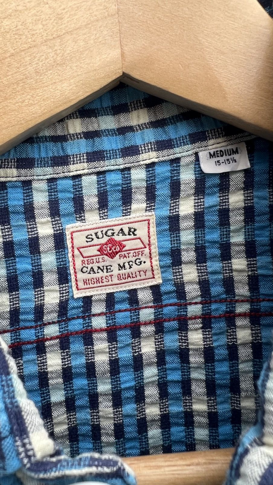 Sugar Cane Vintage Classic Blue Check Sugarcane Shirt Size US M / EU 48-50 / 2 - 7 Thumbnail