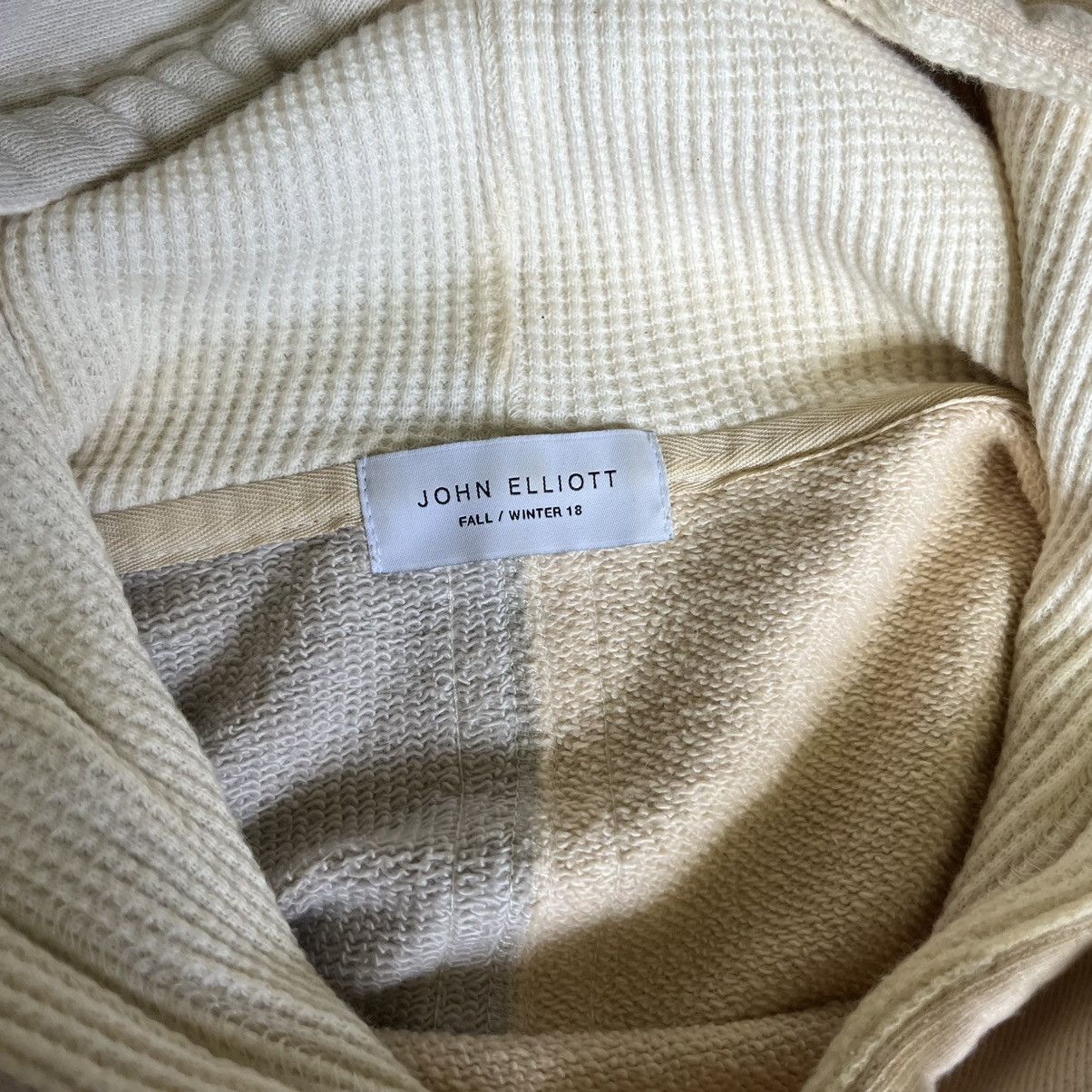 John Elliott John Elliott Distorted Colorblock Ivory Hoodie F/W 2018 Size US XL / EU 56 / 4 - 7 Thumbnail
